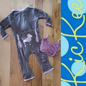 Kickee Pants Poodle Coverall & Double Knot Hat